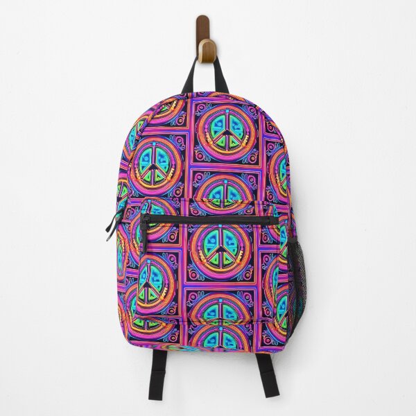 Item preview, Neon Peace Mandala designed and sold by Health And Fitness Posts e-Store.