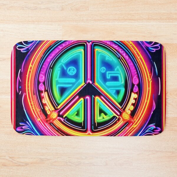 Item preview, Neon Peace Mandala designed and sold by Health And Fitness Posts e-Store.