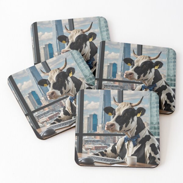 Item preview, Corporate Cow at the Desk designed and sold by vk09.