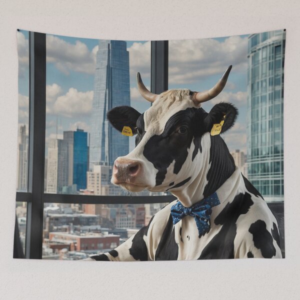 Item preview, Corporate Cow at the Desk designed and sold by vk09.