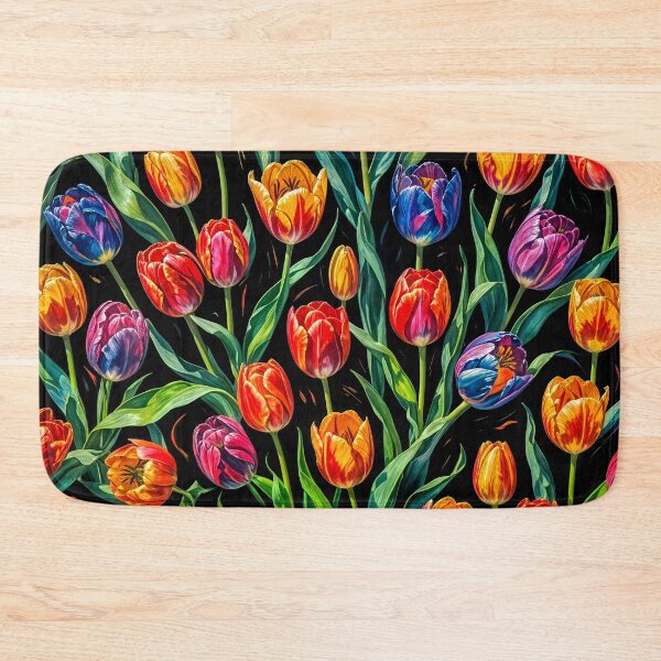 Item preview, Vibrant Floral on Dark Backgound 1 designed and sold by HelkoryoArt.
