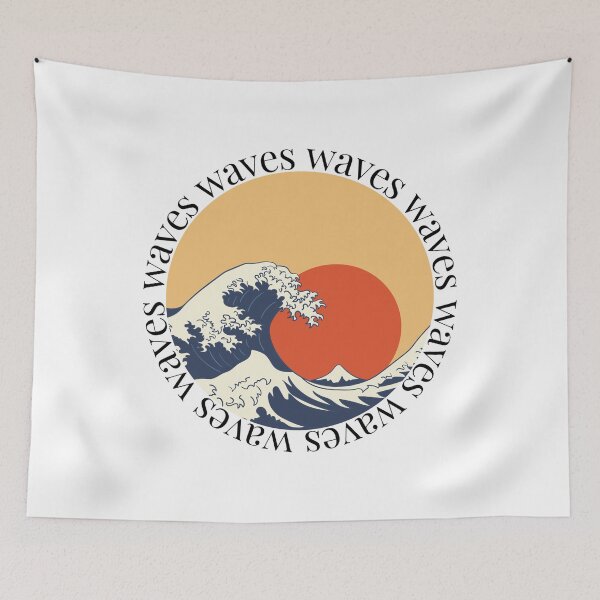Item preview, Waves Japanese Style Aesthetic designed and sold by PientkaArt.