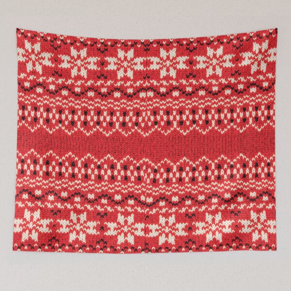 Item preview, Retro 1980s Ugly Christmas Party Scandinavian Nordic Knitted Sweater  designed and sold by LEILA ART SPACE.