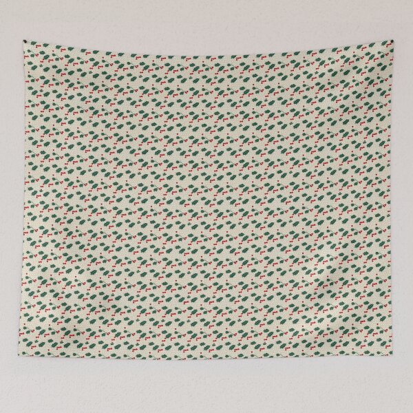 Item preview, Holly Berry & Snowflake Pattern | Festive Winter Decor designed and sold by HahaHandlesHub.