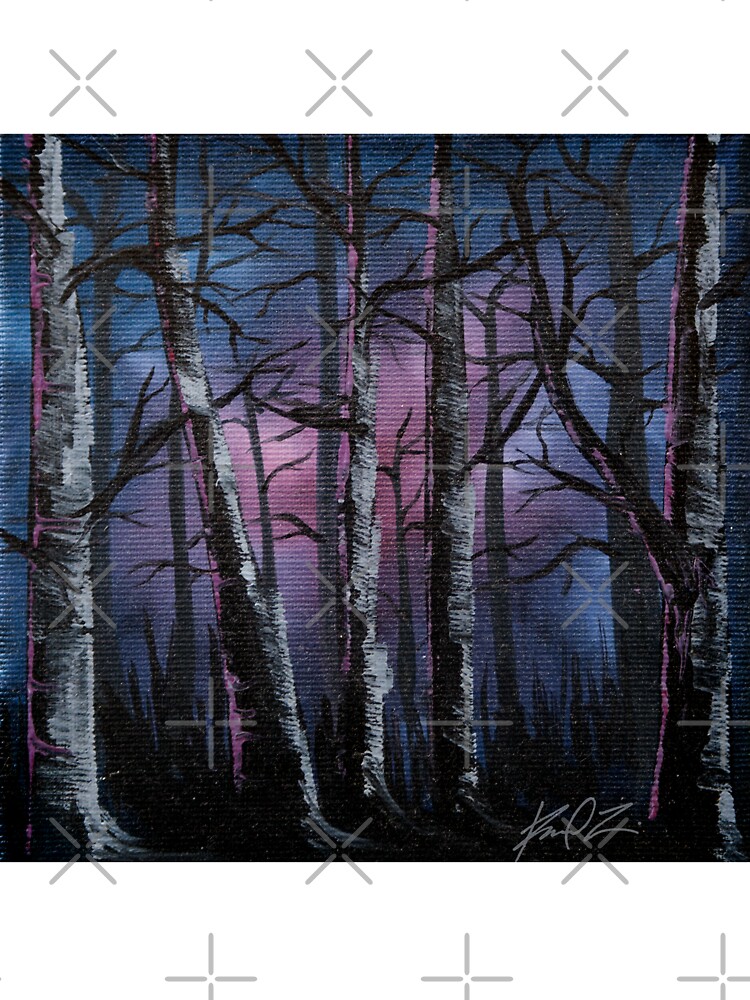 Into The Woods Night Forest Oil Painting Kids T Shirt By Redfinchdesigns Redbubble