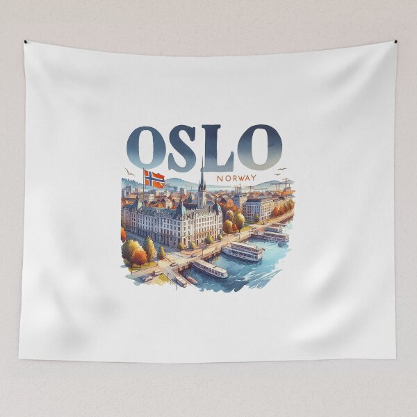 Item preview, Oslo Norway City Skyline Capital designed and sold by erkinmaddison.