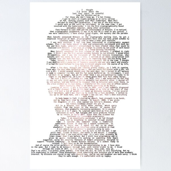 Item preview, Hal Finney Commemorative Portrait designed and sold by alpal23.