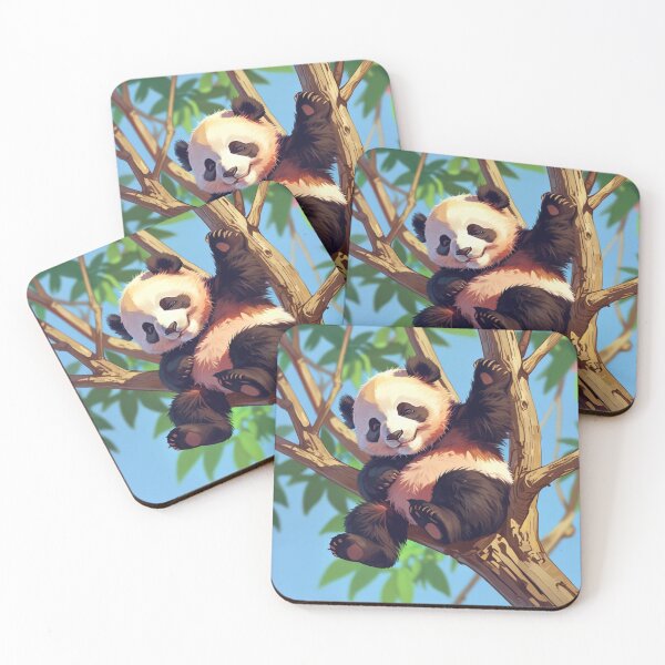 Item preview, Baby panda climbing trees designed and sold by PawPurfect.