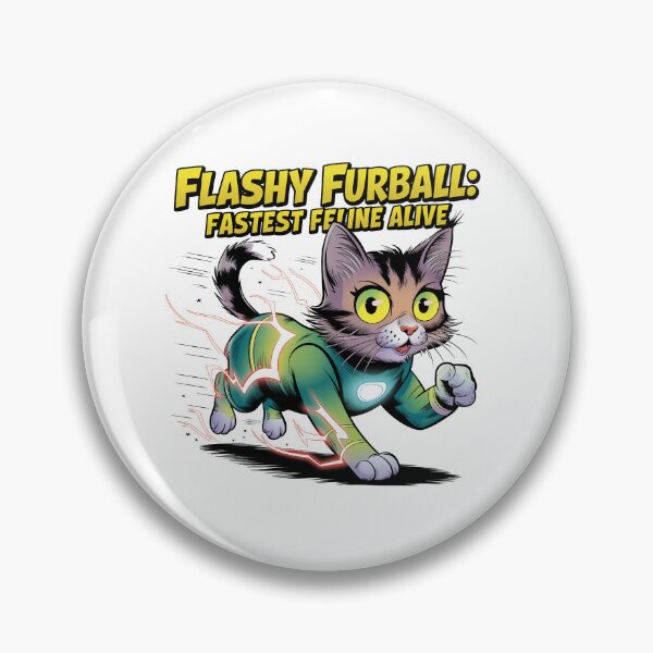 Item preview, Flashy Furball: The Fastest Feline Alive designed and sold by ObjCrea123.