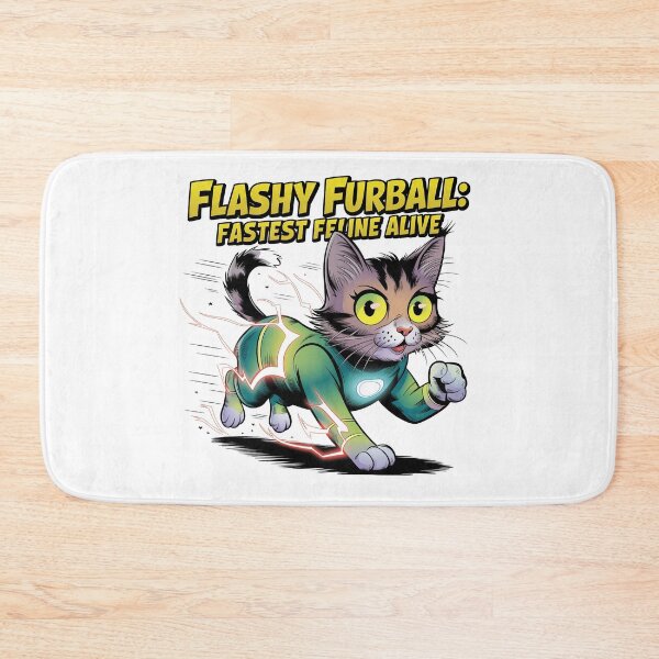 Item preview, Flashy Furball: The Fastest Feline Alive designed and sold by ObjCrea123.