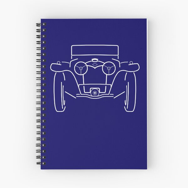 Item preview, Riley MPH British classic 1930s sports car white outline designed and sold by soitwouldseem.