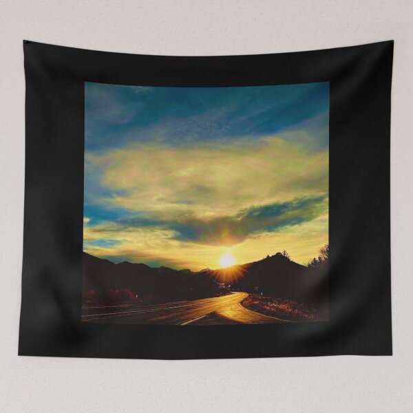 Item preview, Sunset Road Leading to Majestic Mountain Peaks designed and sold by IFLYBaby.