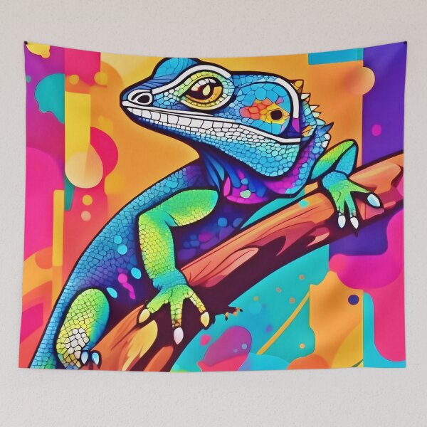 Item preview, Vibrant Lizard Artwork designed and sold by Health And Fitness Posts e-Store.
