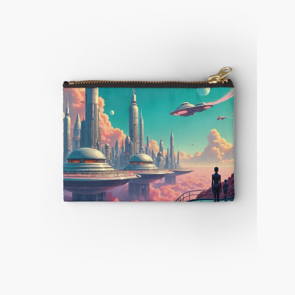 Item preview, utopian retro city, futuristic designed and sold by Mauswohn.
