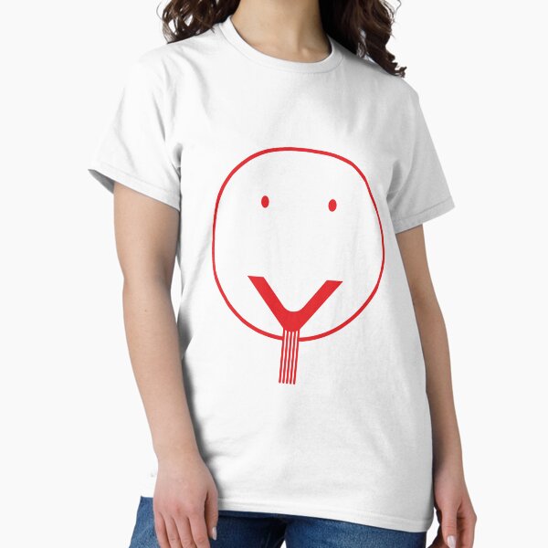 Camiseta Mujer Cuello V Con Cara Feliz - Diseño Divertido, Humor Positivo, Sonrisa Llamativa