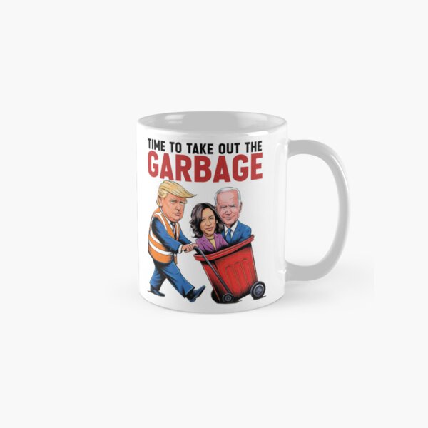Vista previa del artículo con la obra «Es hora de sacar la basura de Trump 2024, basura divertida de Trump, votante de Maga de las elecciones 2024, basura orgullosa de Maga», diseñado y vendido por sophirobin.