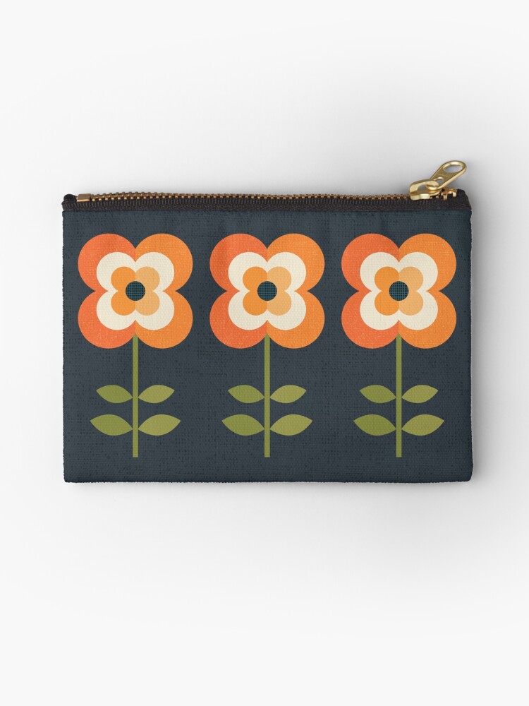 Art Daisy Flowers Blossom Wallet for Women Leather Zipper Phone Coin Purse