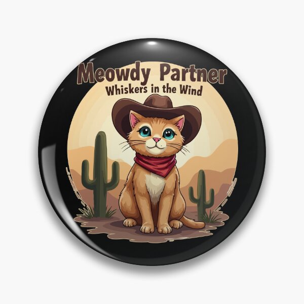 Item preview, Meowdy Partner Whiskers in the Wind Kawaii designed and sold by TomFrontierArt.