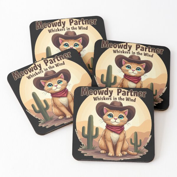 Item preview, Meowdy Partner Whiskers in the Wind Kawaii designed and sold by TomFrontierArt.