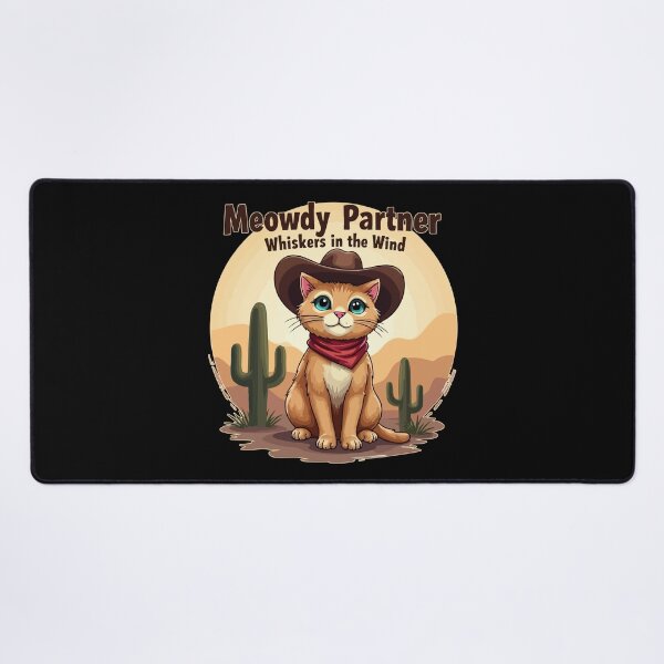 Item preview, Meowdy Partner Whiskers in the Wind Kawaii designed and sold by TomFrontierArt.