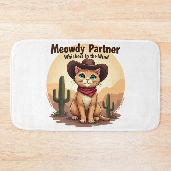 Item preview, Meowdy Partner Whiskers in the Wind Kawaii designed and sold by TomFrontierArt.