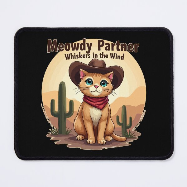 Item preview, Meowdy Partner Whiskers in the Wind Kawaii designed and sold by TomFrontierArt.