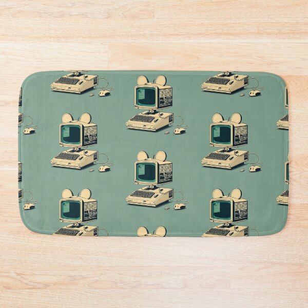 Item preview, Vintage Computer with Mouse Ears – Nostalgic Charm designed and sold by Hakubiya.