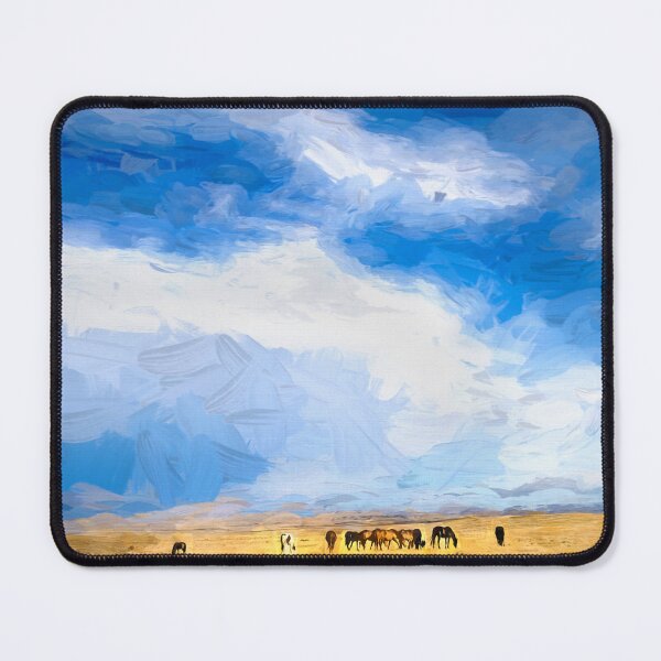 Item preview, Wild Mustang Herd Grazing Abstract X100 designed and sold by RichFrancoCars.