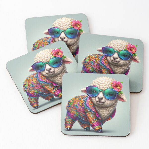 Item preview, Cool lamb in a colorful suit designed and sold by lalylaura.
