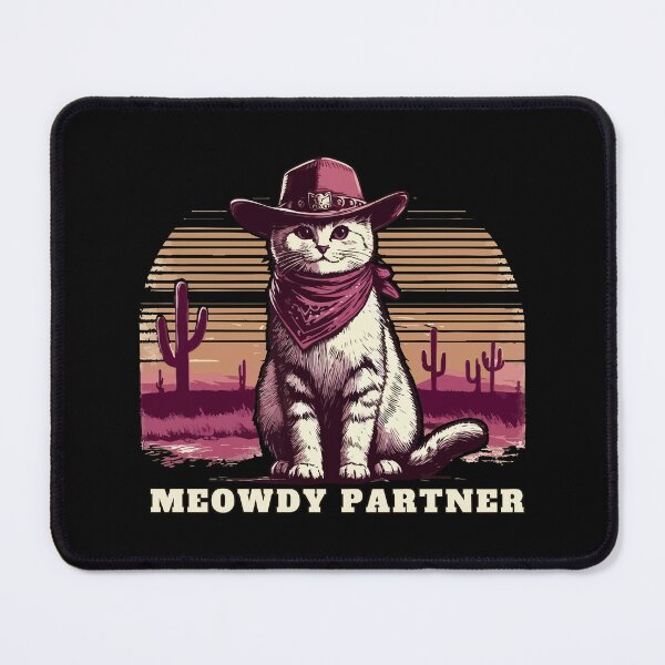 Item preview, Meowdy Partner Cowboy Cat Desert Landscape Vintage designed and sold by TomFrontierArt.