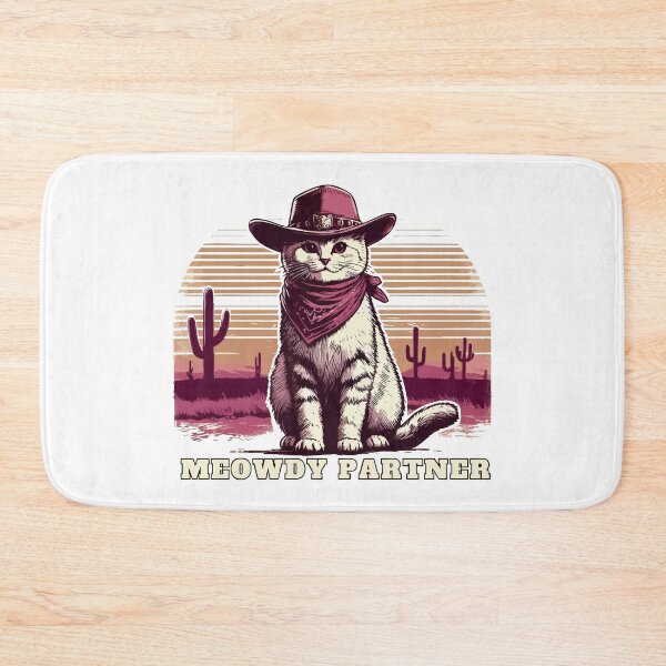 Item preview, Meowdy Partner Cowboy Cat Desert Landscape Vintage designed and sold by TomFrontierArt.