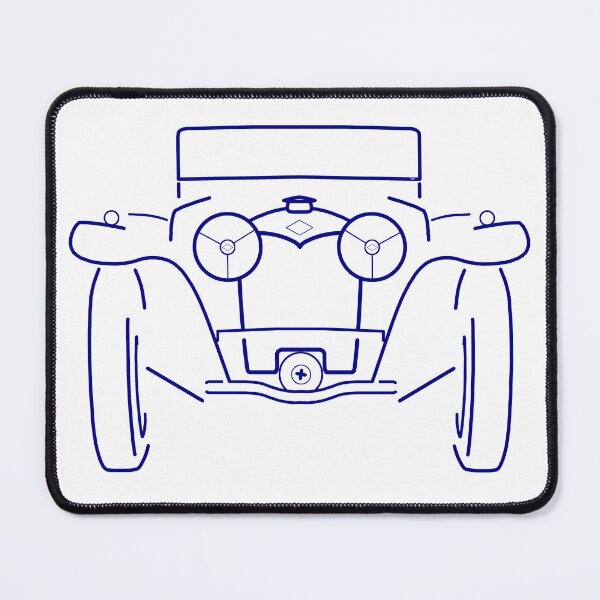 Item preview, Riley MPH British classic 1930s sports car blue outline designed and sold by soitwouldseem.