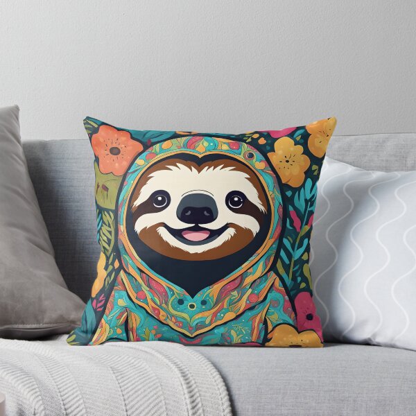 Item preview, Cute sloth surrounded by flowers designed and sold by lalylaura.