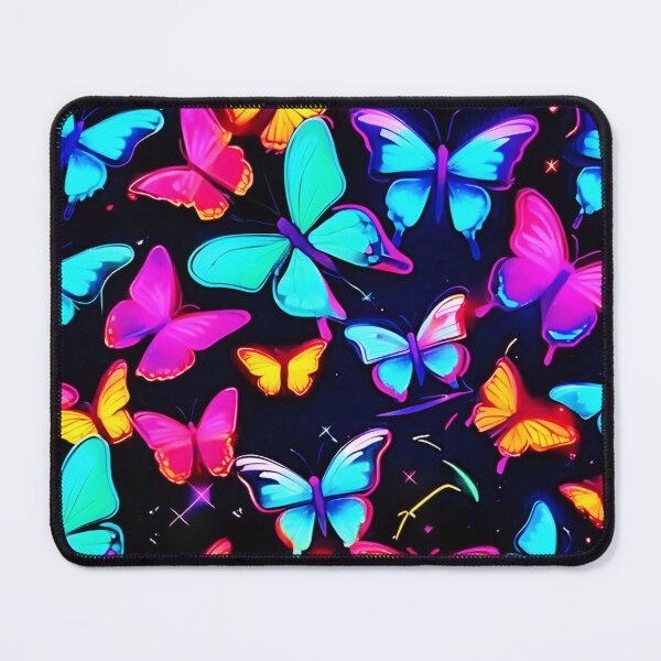 Item preview, Neon Butterfly Pattern designed and sold by Health And Fitness Posts e-Store.