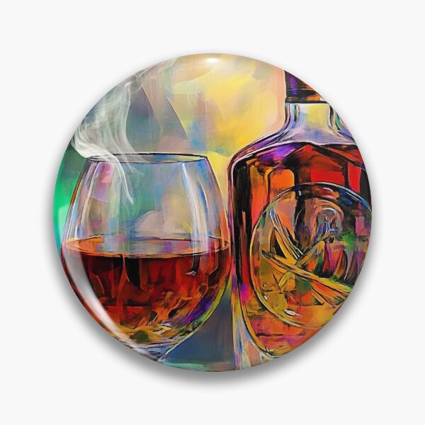 Item preview, Vibrant Display of Liquor Bottle, Glass, and Cigar with Smoky Atmosphere for a Luxurious Vibe AI Generated designed and sold by OlfactoART Studio.