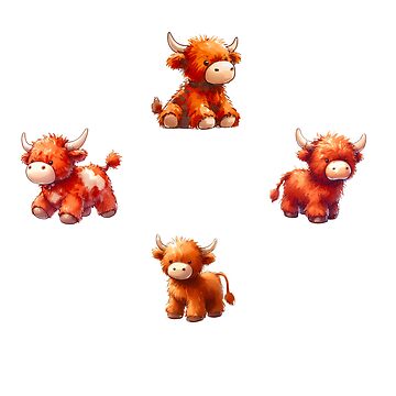Artwork thumbnail, Highland cow pack by DaintyDooodles