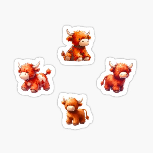 Item preview, Highland cow pack designed and sold by DaintyDooodles.