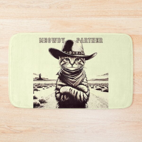 Item preview, Meowdy Partner Cowboy Cat Vintage designed and sold by TomFrontierArt.