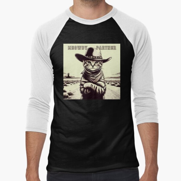 Item preview, Meowdy Partner Cowboy Cat Vintage designed and sold by TomFrontierArt.