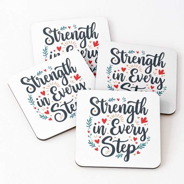 Item preview, Strength in Every Step Motivational Quote designed and sold by ThreeftlyPicks.