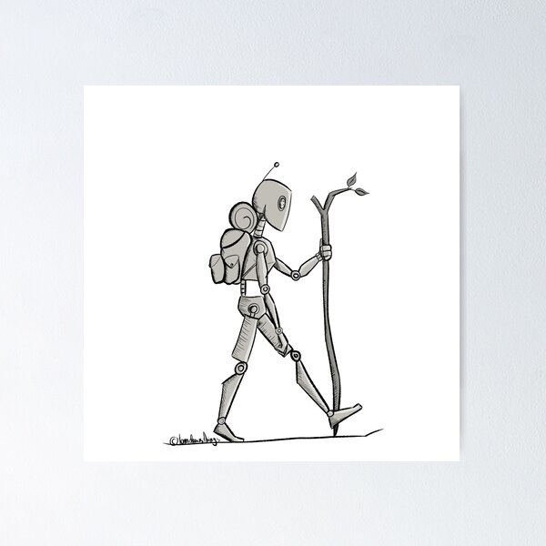 Item preview, Hiking Robot designed and sold by Tom's Drawn Things.
