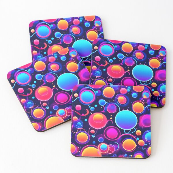 Item preview, Neon Bubble Pattern designed and sold by Health And Fitness Posts e-Store.