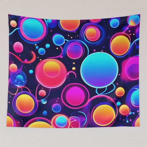 Item preview, Neon Bubble Pattern designed and sold by Health And Fitness Posts e-Store.