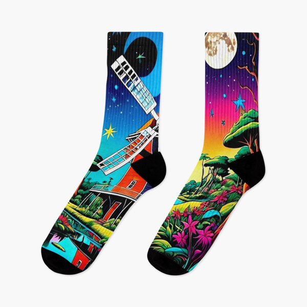 Item preview, Windmill under starry sky 1 designed and sold by George Hutton Hunter.