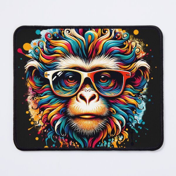 Item preview, Colorful monkey with Sunglasses designed and sold by AwesomeBeyondLimits.