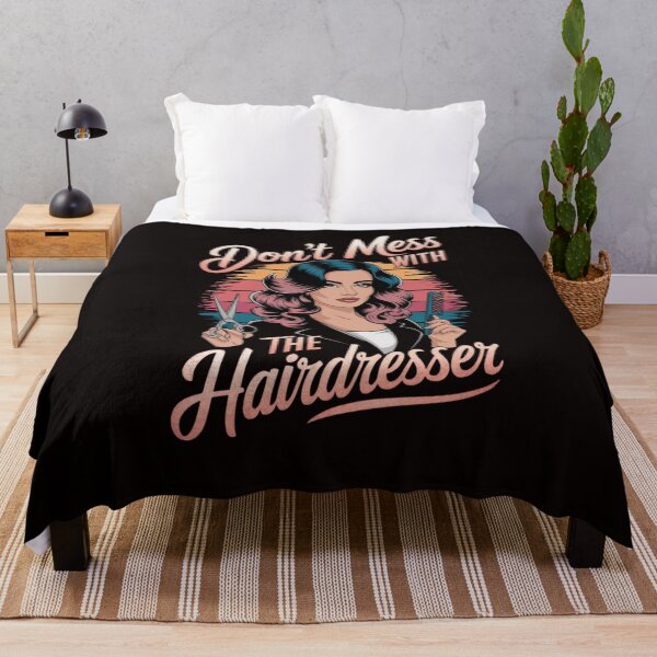 Item preview, Don't mess with the hairdresser in retro vintage style designed and sold by Jaroslaw-S.