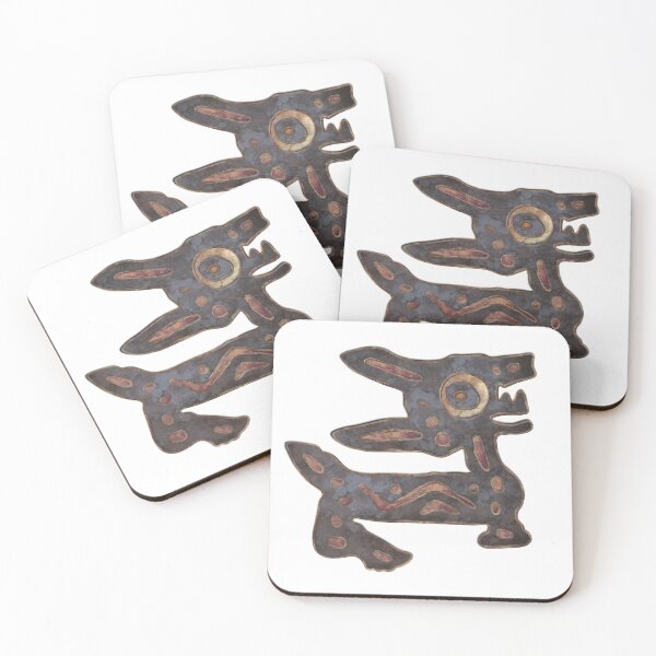 Item preview, Abstract Mexican stone dog flat stamp design designed and sold by DaveDanchuk.