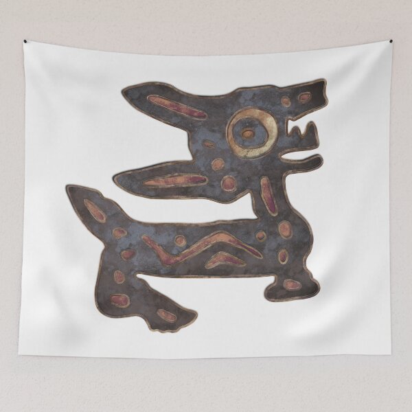 Item preview, Abstract Mexican stone dog flat stamp design designed and sold by DaveDanchuk.