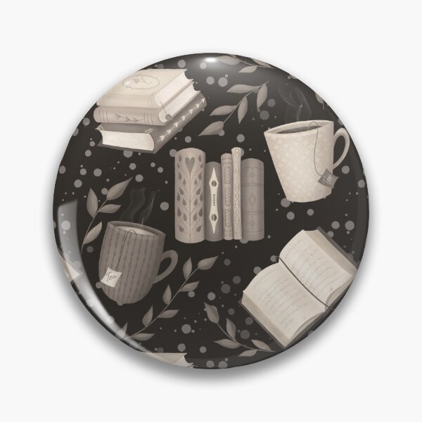 Item preview, Book Lovers Pattern in Dark Neutrals designed and sold by AnnikaisDrawing.