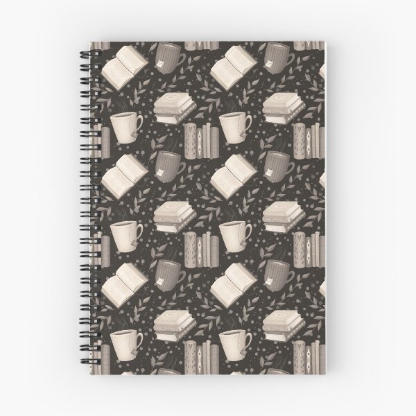 Item preview, Book Lovers Pattern in Dark Neutrals designed and sold by AnnikaisDrawing.